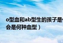 o型血和ab型生的孩子是什么血型（o型血和ab型生的孩子會(huì)是何種血型）