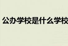 公辦學校是什么學校（公辦學校是什么意思）