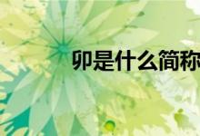 卯是什么簡(jiǎn)稱（卯是什么生肖）