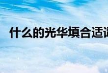 什么的光華填合適詞語（什么的光輝填詞）