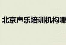 北京聲樂(lè)培訓(xùn)機(jī)構(gòu)哪家好（怎么選培訓(xùn)機(jī)構(gòu)）