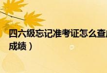 四六級忘記準(zhǔn)考證怎么查成績（忘記準(zhǔn)考證怎么查詢四六級成績）
