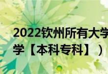 2022欽州所有大學(xué)排名（廣西欽州有哪些大學(xué)【本科專(zhuān)科】）
