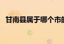 甘南縣屬于哪個市的（甘南縣屬于哪個市）