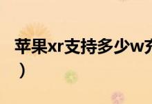 蘋(píng)果xr支持多少w充電（蘋(píng)果xr支持多大快充）