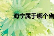 海寧屬于哪個?。ê帉儆谀膫€省）