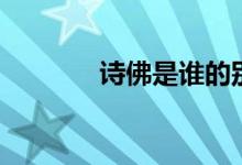 詩(shī)佛是誰(shuí)的別稱(chēng)(詩(shī)佛是誰(shuí))