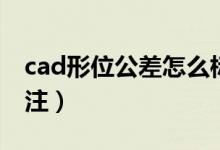 cad形位公差怎么標(biāo)注（cad形位公差如何標(biāo)注）