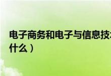 電子商務(wù)和電子與信息技術(shù)（電子商務(wù)和電子與信息技術(shù)是什么）