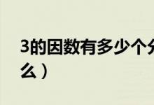 3的因數(shù)有多少個分別是多少（3的因數(shù)是什么）