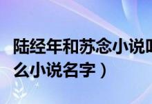 陸經(jīng)年和蘇念小說叫什么（陸經(jīng)年和蘇念是什么小說名字）