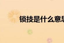 鎖技是什么意思?。ㄦi技是什么）
