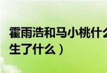 霍雨浩和馬小桃什么關(guān)系（馬小桃和霍雨浩發(fā)生了什么）