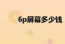 6p屏幕多少錢(6p屏幕多大尺寸)