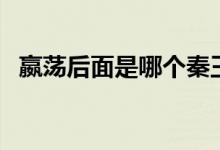 嬴蕩后面是哪個(gè)秦王（嬴蕩后面是誰繼位）