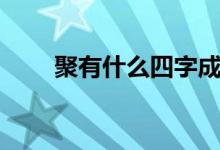 聚有什么四字成語(yǔ)（聚有什么組詞）