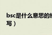 bsc是什么意思的縮寫(xiě)（bsc是什么意思的縮寫(xiě)）
