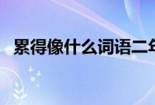 累得像什么詞語(yǔ)二年級(jí)（累得像什么比喻）