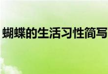 蝴蝶的生活習(xí)性簡寫10字（蝴蝶的生活習(xí)性）
