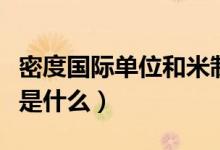 密度國(guó)際單位和米制單位換算（密度國(guó)際單位是什么）
