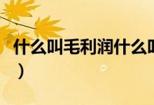 什么叫毛利潤(rùn)什么叫凈利潤(rùn)（什么叫毛入學(xué)率）