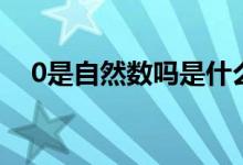 0是自然數(shù)嗎是什么意思（0是自然數(shù)嗎）