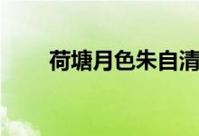 荷塘月色朱自清（荷塘月色朱自清）