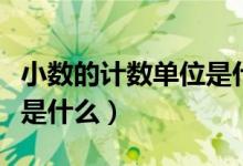 小數(shù)的計數(shù)單位是什么意思（小數(shù)的計數(shù)單位是什么）