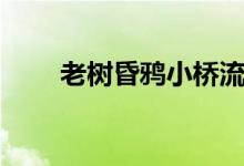 老樹(shù)昏鴉小橋流水人家(老樹(shù)昏鴉)