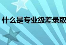 什么是專業(yè)級差錄?。▽I(yè)級差是什么意思）