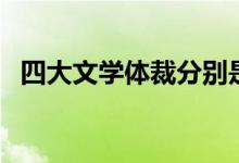 四大文學(xué)體裁分別是什么（四大文學(xué)體裁）