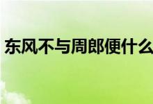 東風(fēng)不與周郎便什么意思（東風(fēng)不與周郎便）