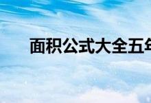 面積公式大全五年級上冊(面積公式)