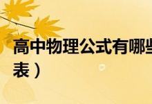 高中物理公式有哪些（最全物理公式推導總結表）