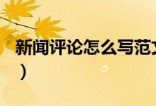 新聞評論怎么寫范文500字（新聞評論怎么寫）