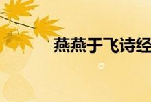 燕燕于飛詩經(jīng)原文（燕燕于飛）