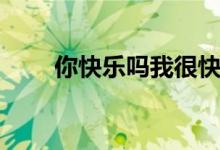 你快樂(lè)嗎我很快樂(lè)歌詞（原唱是誰(shuí)）