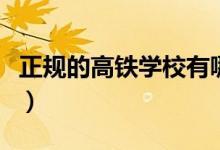 正規(guī)的高鐵學校有哪些（高鐵職業(yè)學院哪個好）
