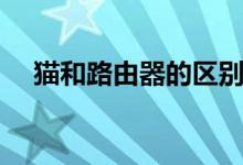 貓和路由器的區(qū)別（主要有這三點不同）