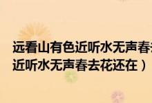 遠(yuǎn)看山有色近聽(tīng)水無(wú)聲春去花還在謎底是什么（遠(yuǎn)看山有色近聽(tīng)水無(wú)聲春去花還在）