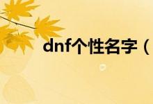 dnf個(gè)性名字（獨(dú)特好聽的dnf名）