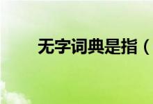 無(wú)字詞典是指（無(wú)字詞典是指什么）