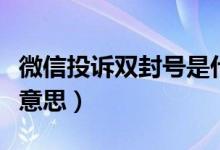 微信投訴雙封號(hào)是什么（微信舉報(bào)雙封號(hào)什么意思）