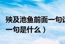 殃及池魚(yú)前面一句話(huà)是什么（殃及池魚(yú)的前面一句是什么）