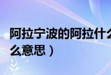 阿拉寧波的阿拉什么意思（寧波人說阿拉是什么意思）