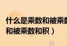 什么是乘數(shù)和被乘數(shù)和積二年級（什么是乘數(shù)和被乘數(shù)和積）