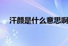 汗顏是什么意思啊（詞語汗顏什么意思）