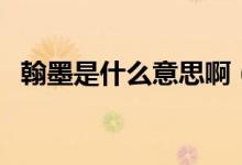 翰墨是什么意思?。ê材鞘裁匆馑甲值洌?class=