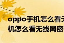 oppo手機怎么看無線網連接數(shù)量（oppo手機怎么看無線網密碼）