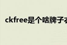 ckfree是個啥牌子衣服(ckfree有衣服嗎)